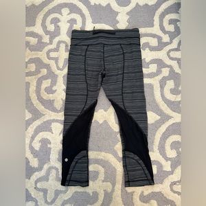 Lululemon Mesh Mid Rise Legging Heather Grey 6 17inch rise